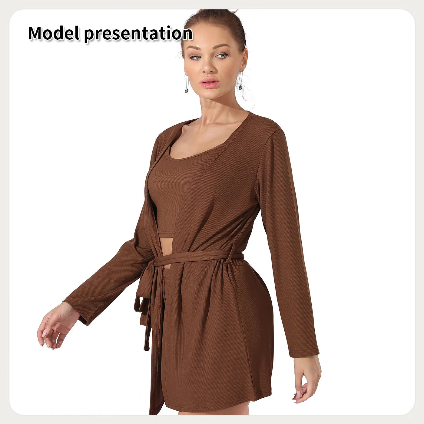 Elegant solid colour women's bodysuit in black and coffee, perfect for any occasion