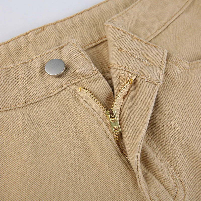 Spice Girls inspired high waist bell bottom jeans in black, brown, and white