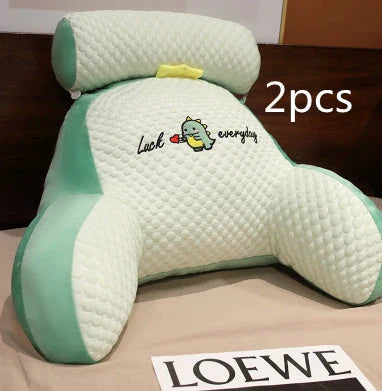 A cozy lumbar support cushion with a soft, breathable design for comfortable back and posture support