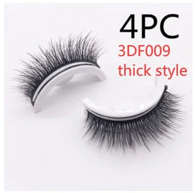 Glamorous 3D mink-inspired false eyelashes in various styles and packaging