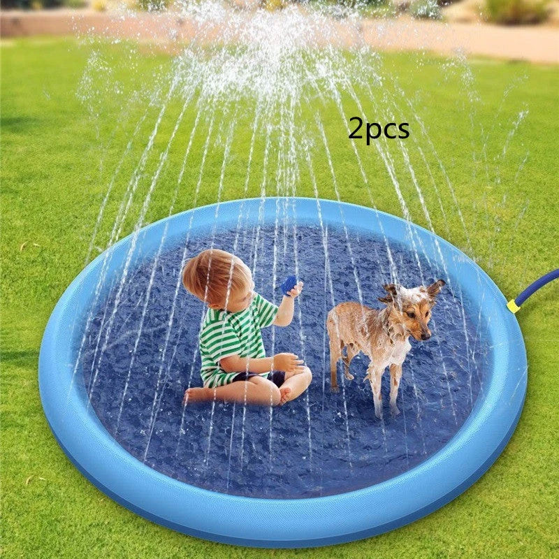 Splash Pad for Kids and Pets: Backyard Water Fun, Non-Slip, Meets Safety Standards, Versatile and Portable Design