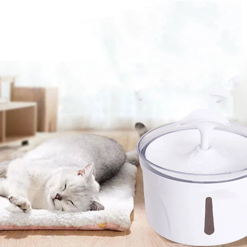 Automated Pet Water Fountain with 304 Stainless Steel Construction, Quiet Pump, and LED Water Level Display