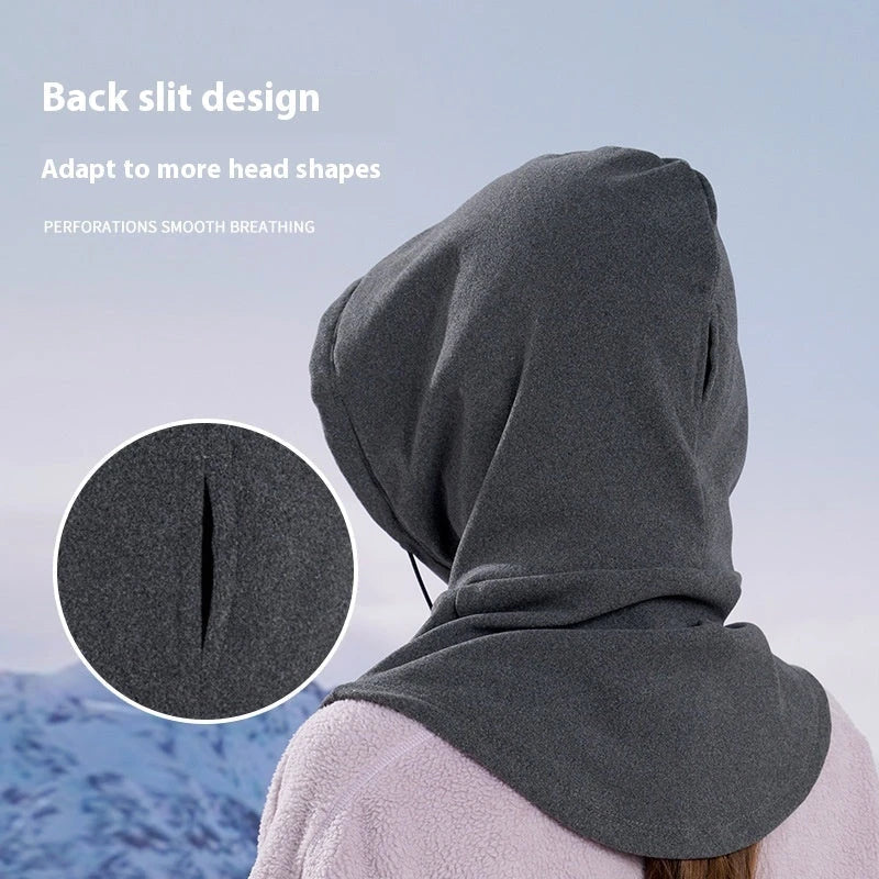 Premium insulated face mask with 360-degree coverage and adjustable drawstring closure for cold weather sports and outdoor activities
