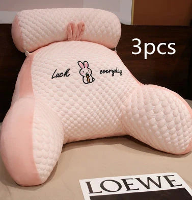 A cozy lumbar support cushion with a soft, breathable design for comfortable back and posture support
