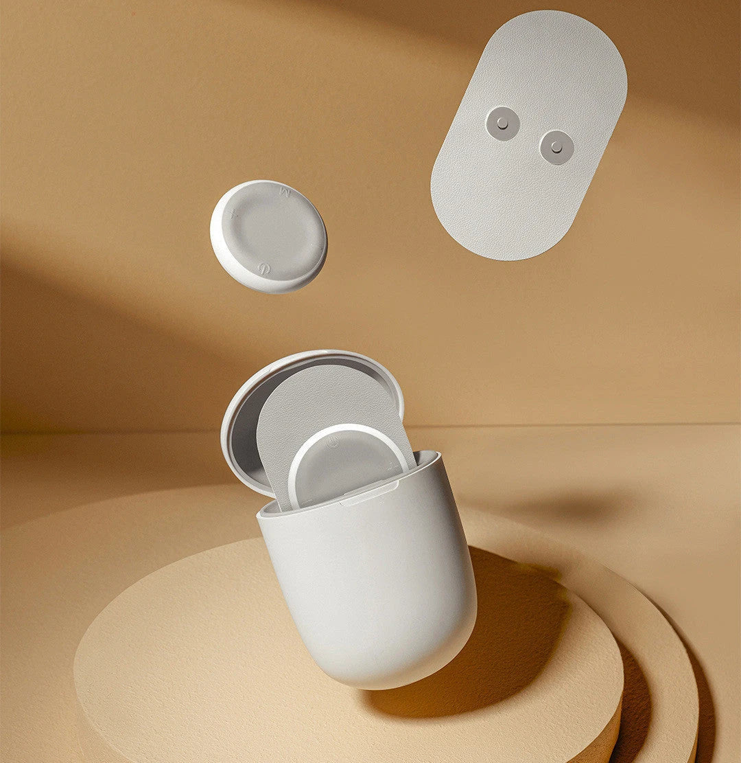 Portable cordless neck massager with low-frequency pulse technology for personalized muscle tension relief and stress management