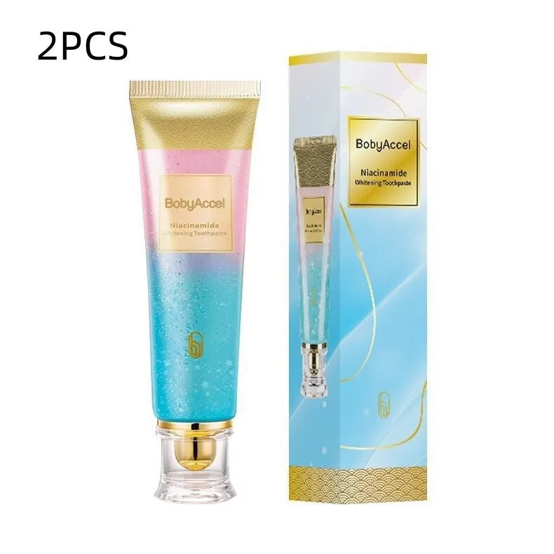 100g tube of nicotinamide whitening toothpaste for adults with mint flavour.