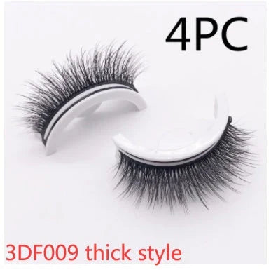 Glamorous 3D mink-inspired false eyelashes in various styles and packaging