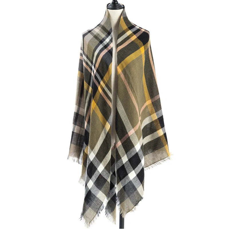 Luxury plus-sized double-sided cashmere-like scarf shawl in various colours