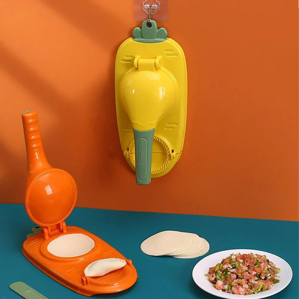 Ergonomic dumpling press tool made of food-grade plastic for easy and convenient homemade dumplings