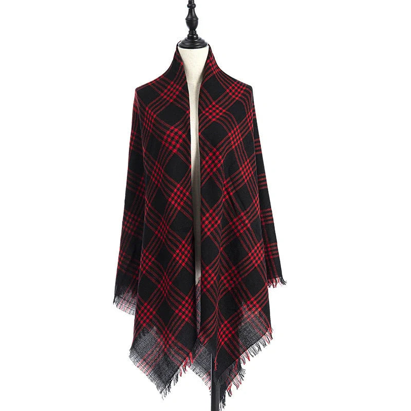 Luxury plus-sized double-sided cashmere-like scarf shawl in various colours