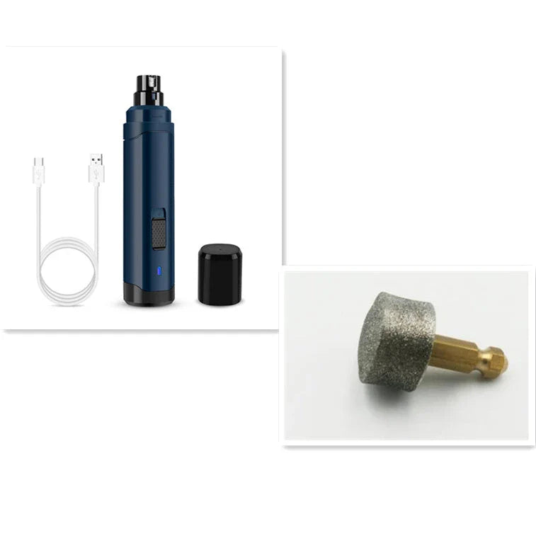 Powerful electric pet nail grinder with low-vibration motor for gentle, stress-free nail trimming