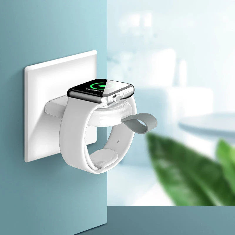 Premium wireless charging dock for Apple Watch, featuring compact design, durable materials, and intelligent charging protection
