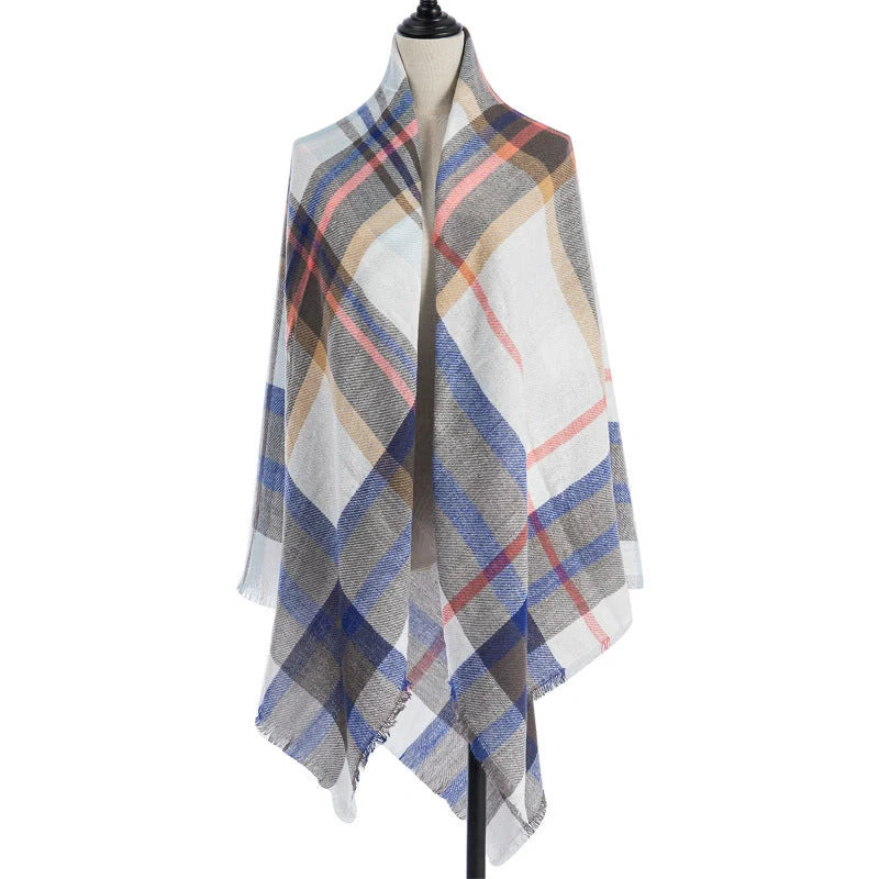 Luxury plus-sized double-sided cashmere-like scarf shawl in various colours
