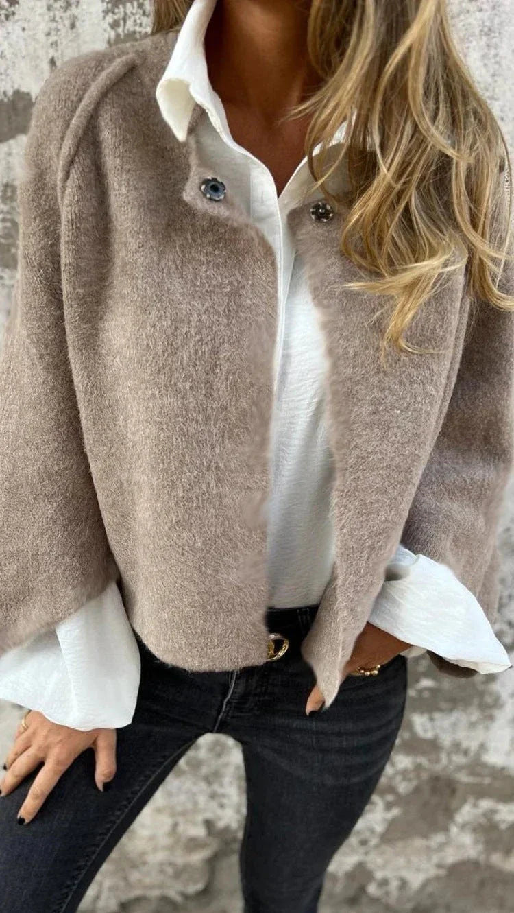 Premium batwing sleeve cardigan in a range of autumnal colours
