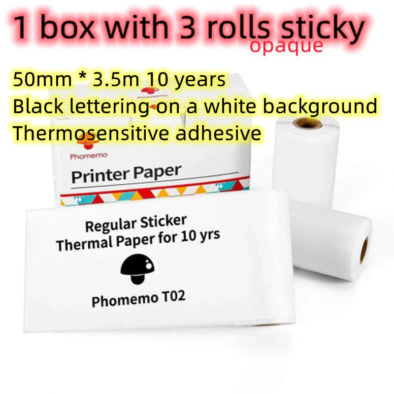 Compact Bluetooth-enabled thermal label printer in white, pink, and green colors with various label options
