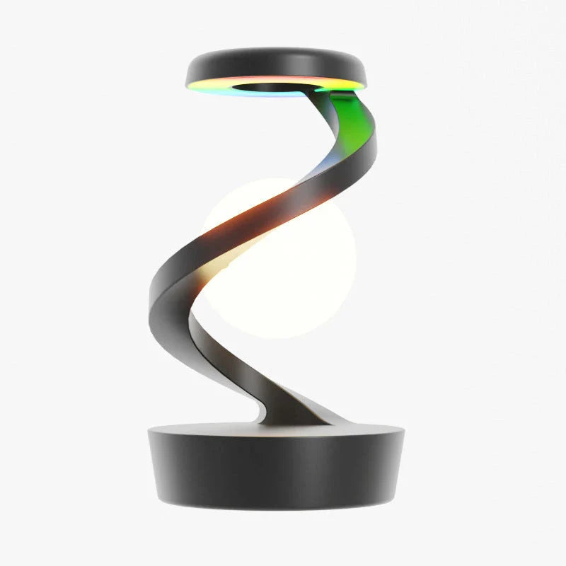 Stylish Rotating Moon Lamp with Wireless Phone Charging - Captivating Desk Accessory with Soothing Lighting and Convenient Wireless Charging
