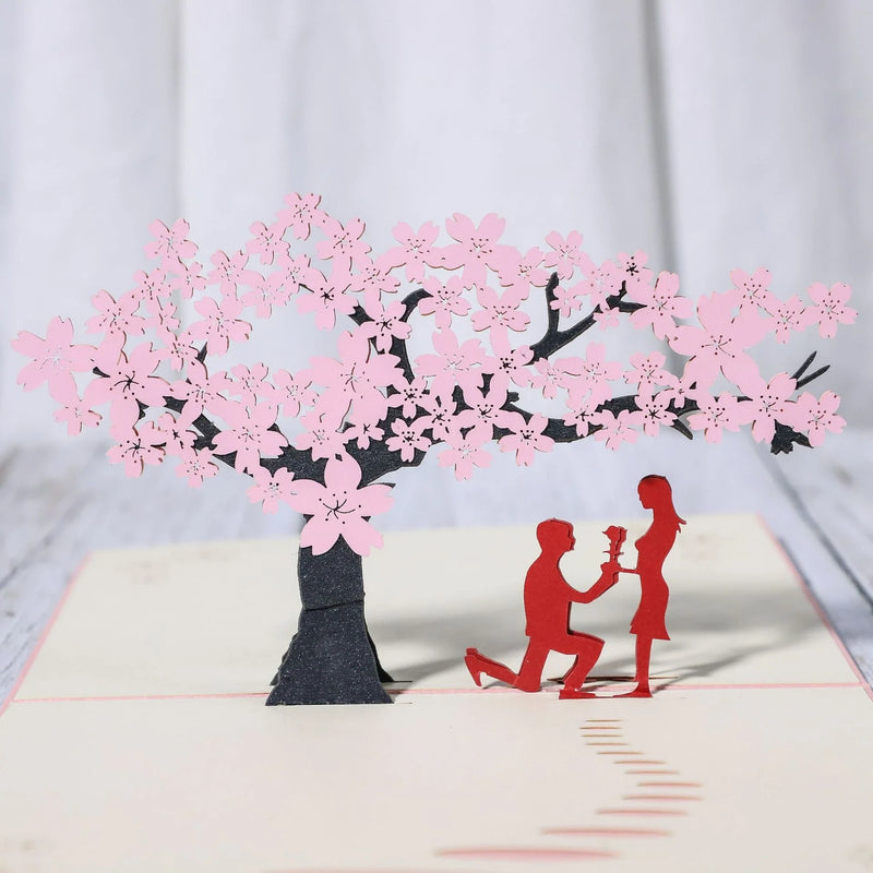 Homeenjoy_UK Exquisite 3D Pop-Up Greeting Cards for Lovers - Handcrafted Romantic Wedding, Anniversary, and Valentine's Day Gifts