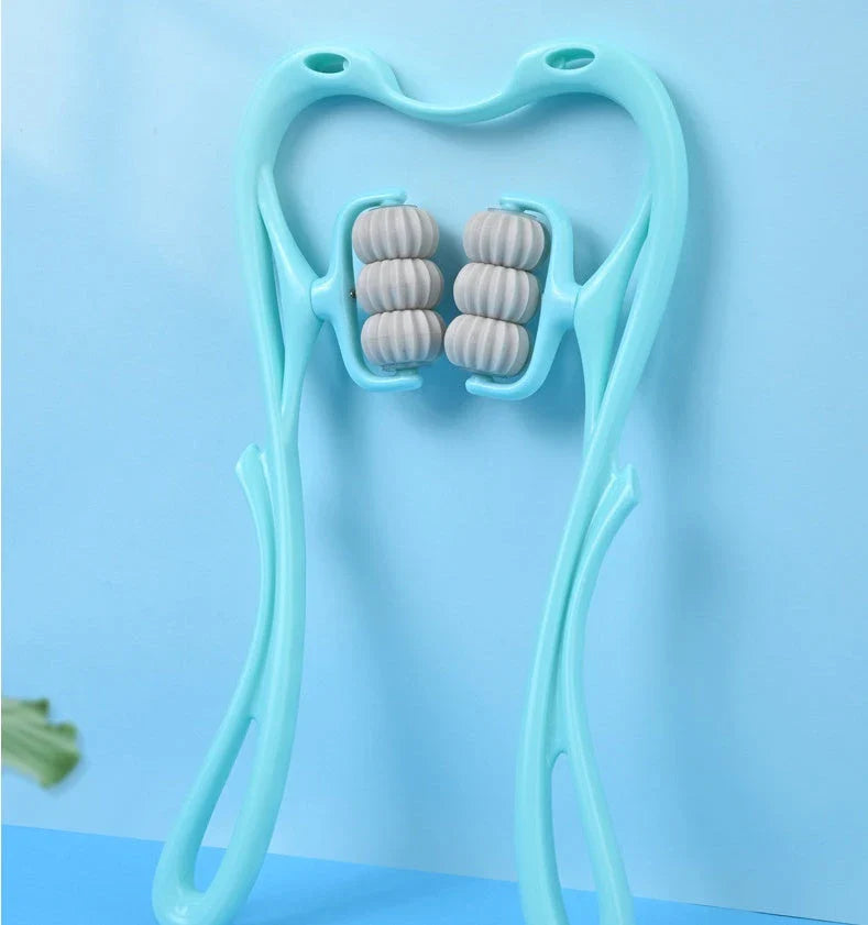 Ergonomic neck massager with smooth-rolling balls for relieving muscle tension and promoting relaxation