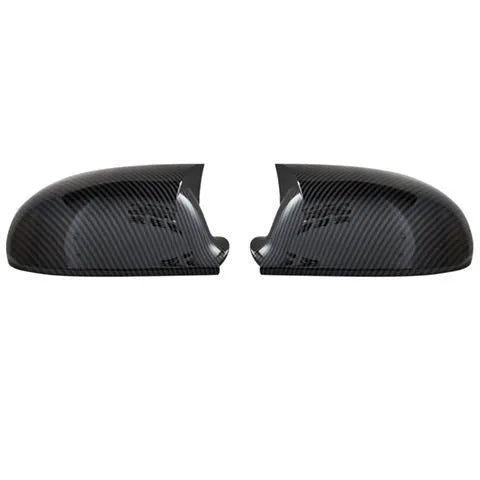 Pair of Horn Bright Black plastic outer reflector shells for Volkswagen Sagitar 2006-2011.