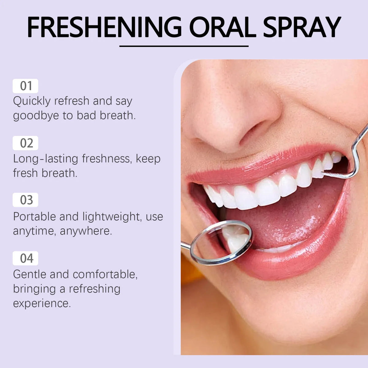 20ml portable oral spray bottle for tooth stain removal with export labelling