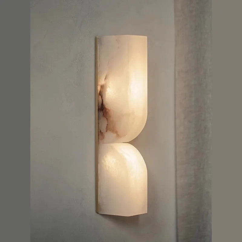 Copper Nordic wall lamp strip with warm light for bedroom bedside mounting