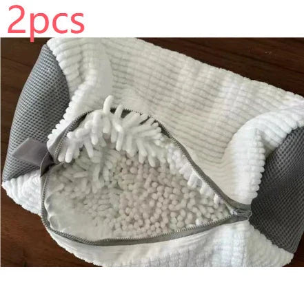 Durable shoe washing bag made of high-quality chenille fabric for effortless machine cleaning of sneakers, tennis shoes, and other washable footwear