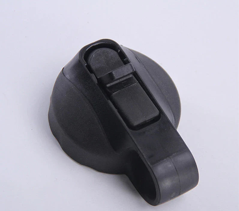 Stainless steel insulated water bottle with wide mouth and push-button lid for hot and cold beverages
