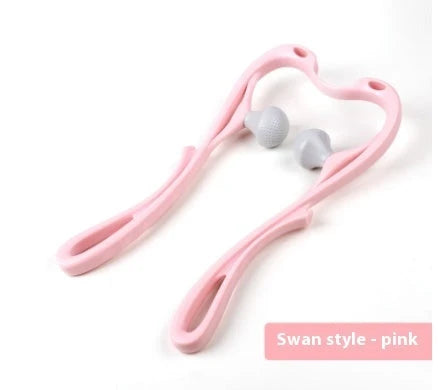 Ergonomic neck massager with smooth-rolling balls for relieving muscle tension and promoting relaxation