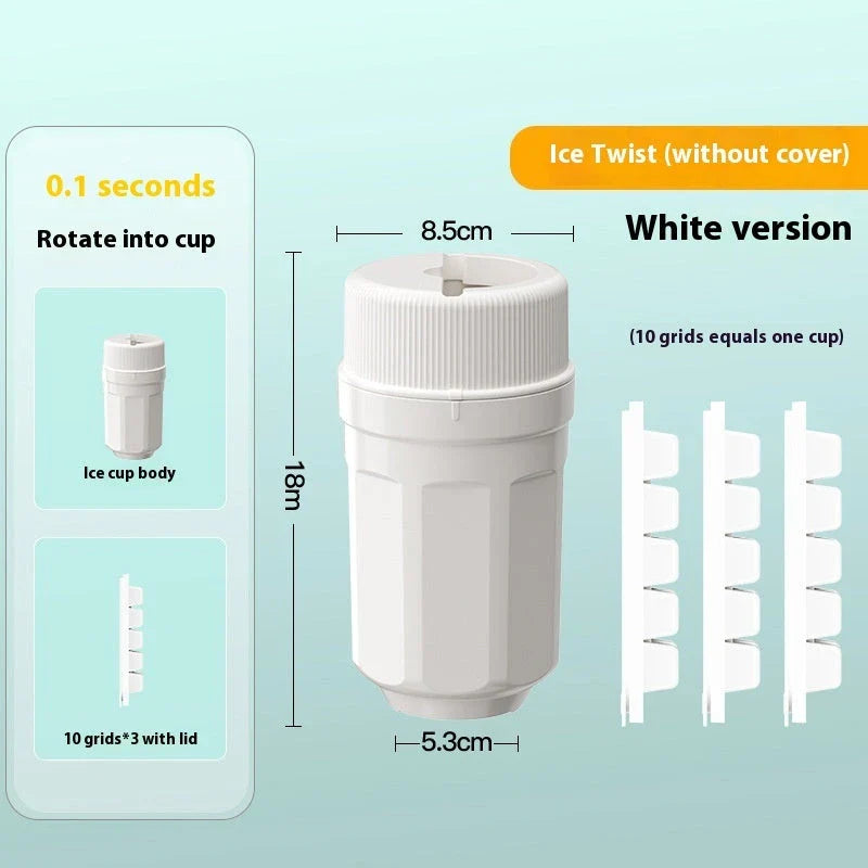 Versatile ice tray with rotating release mechanism, leak-proof lid, and stackable design for effortless frozen creations