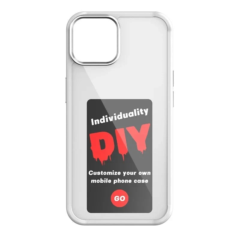 Customizable E-Ink phone case with personalized screen projection, compatible with various iPhone models