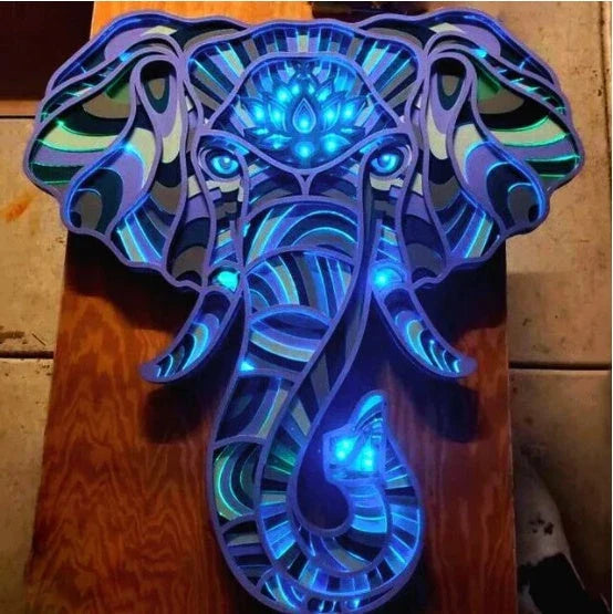 Mesmerizing Mandala Night Light with warm, calming illumination for a tranquil yoga or meditation space