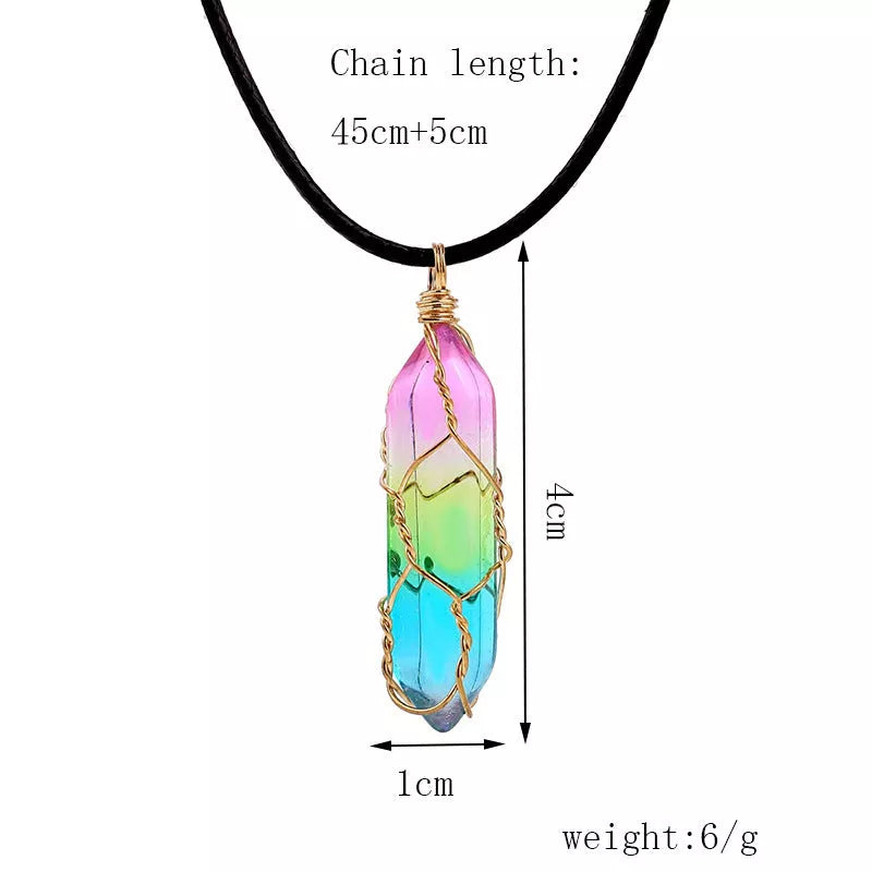 Women's Transparent Geometric Diamond Crystal Necklace with sparkling crystals