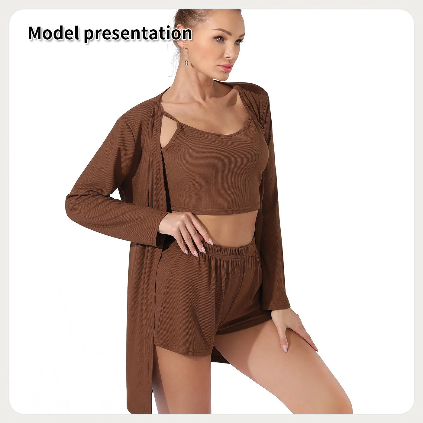 Elegant solid colour women's bodysuit in black and coffee, perfect for any occasion