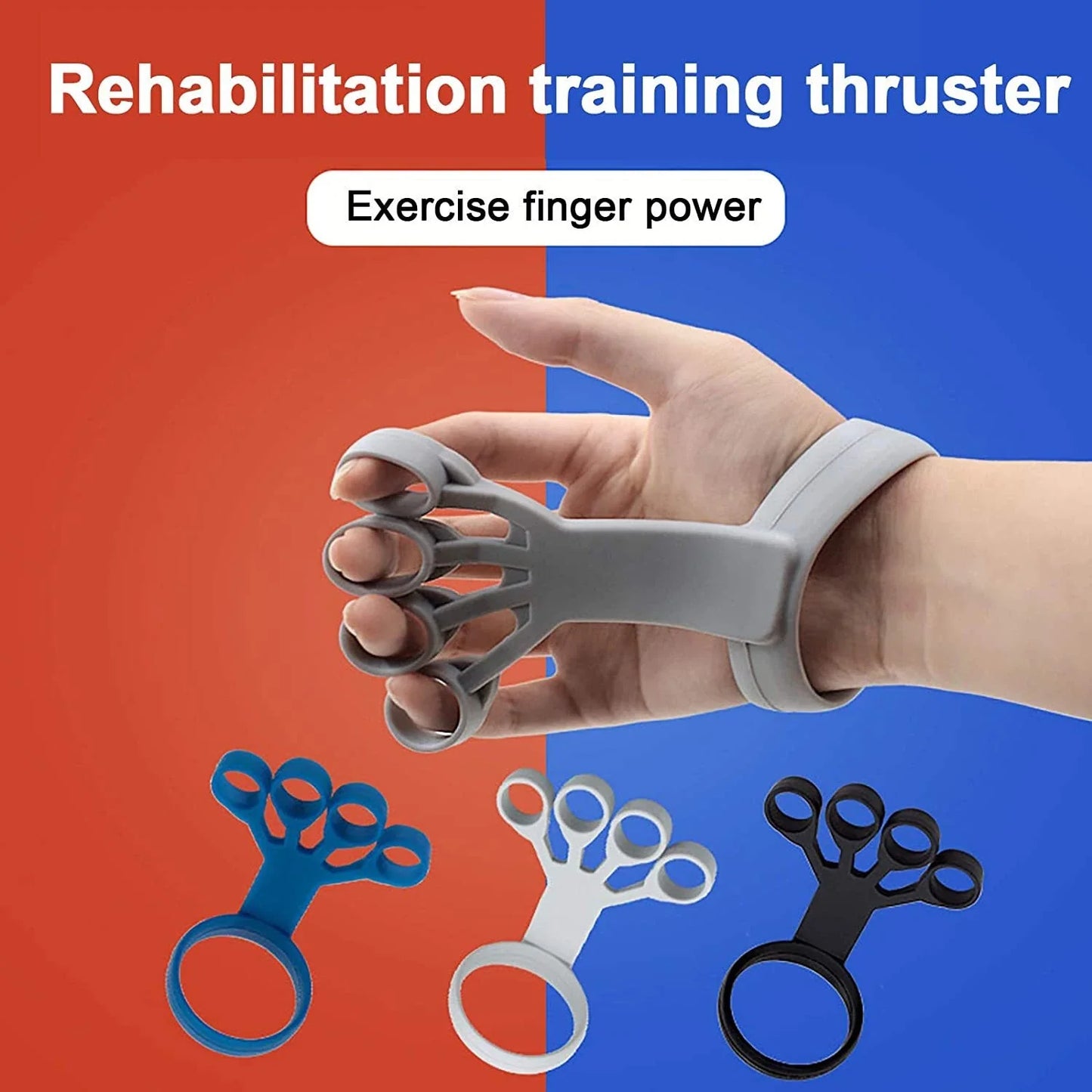 Premium silicone finger strengthening device for arthritis relief and hand grip training