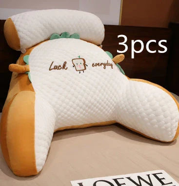 A cozy lumbar support cushion with a soft, breathable design for comfortable back and posture support