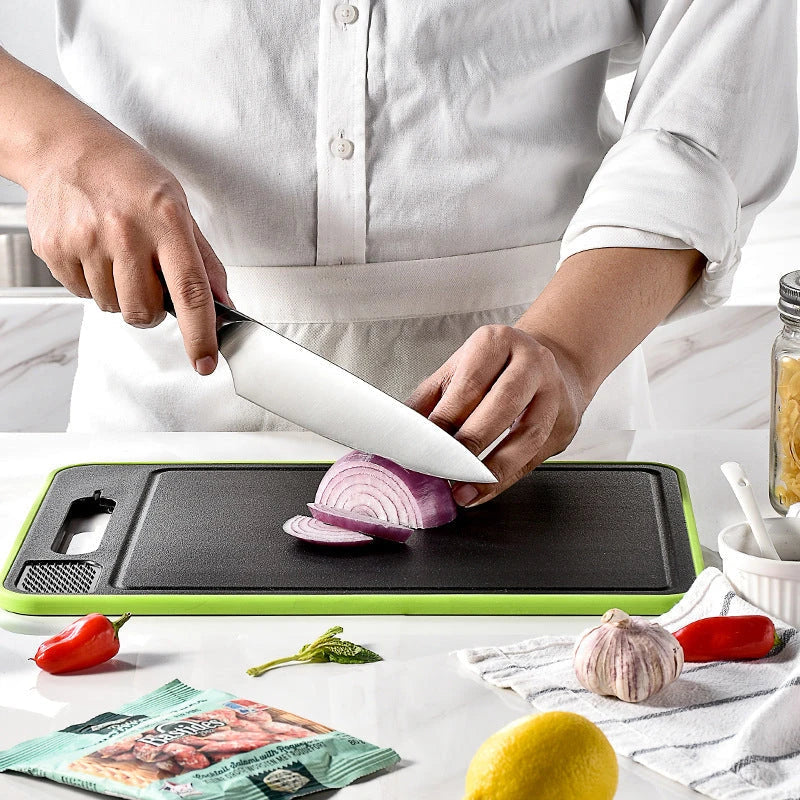 Versatile Cutting Board with Thawing and Sharpening Functions