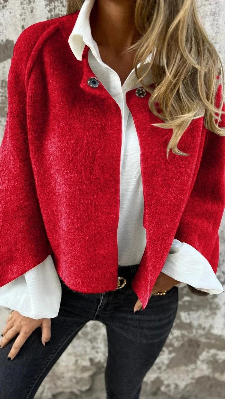 Premium batwing sleeve cardigan in a range of autumnal colours