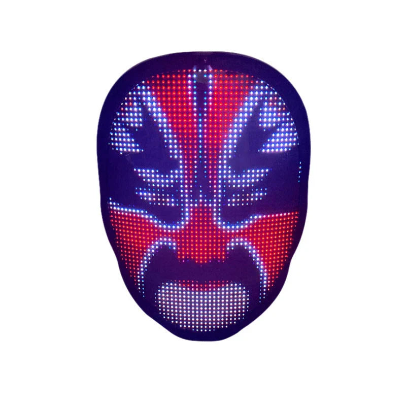 LED-powered face masks with gesture-controlled lighting effects for Halloween, parties, and other celebrations