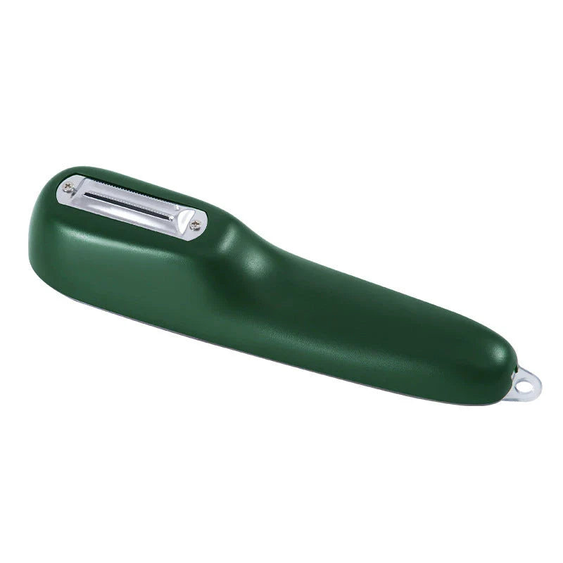 Versatile potato and vegetable peeler with storage compartment for efficient and organized kitchen prep