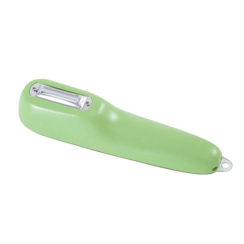 Versatile potato and vegetable peeler with storage compartment for efficient and organized kitchen prep