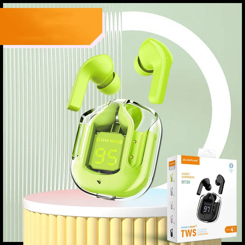 Wireless Bluetooth Earbuds with Digital Display, Noise Reduction, and Long Battery Life