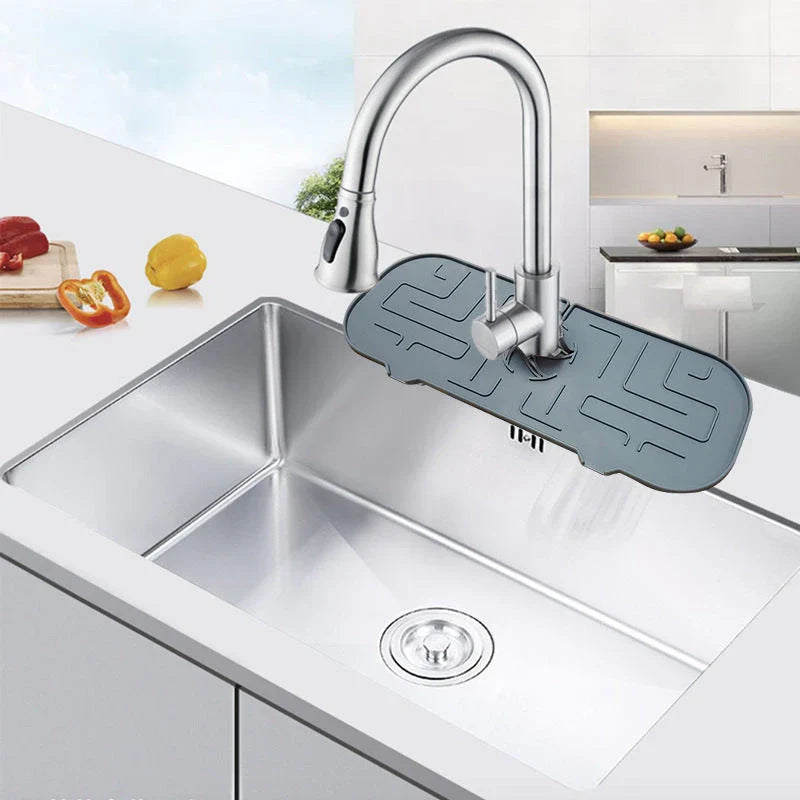 Premium silicone faucet splash guard for clean, dry kitchen and bathroom countertops