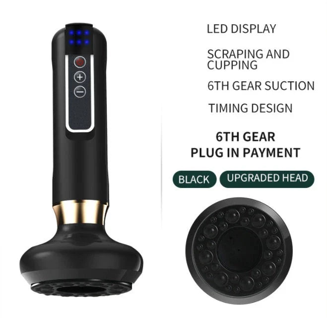 Electric Massage Body Cupping Set with 12 Adjustable Suction Levels, Infrared Heating, and One-Touch Pressure Relief for Relaxation, Slimming, and Anti-Cellulite Benefits