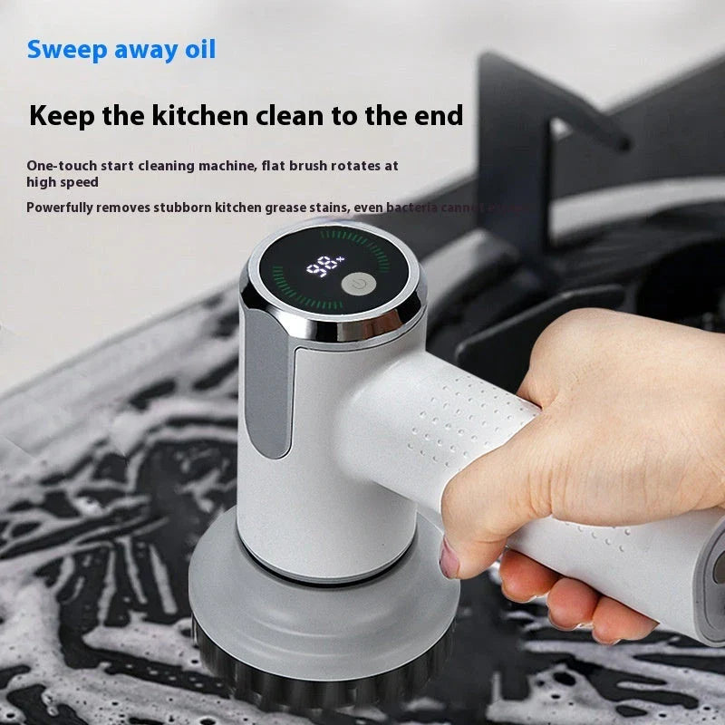 Homeenjoy_UK High-Performance Wireless Electric Cleaning Brush for Seamless Sink and Pot Scrubbing