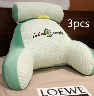 A cozy lumbar support cushion with a soft, breathable design for comfortable back and posture support