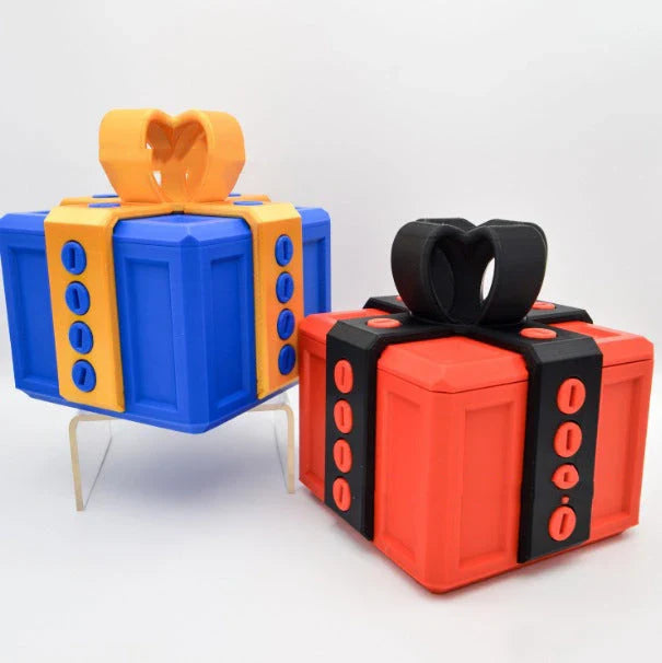 A unique 3D gift box with intricate details and a playful design, perfect for adding a touch of humor and personality to your gift-giving.
