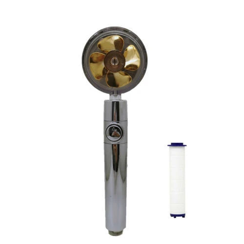 A modern minimalist shower head with a high-pressure design and water-saving micro-nozzle technology