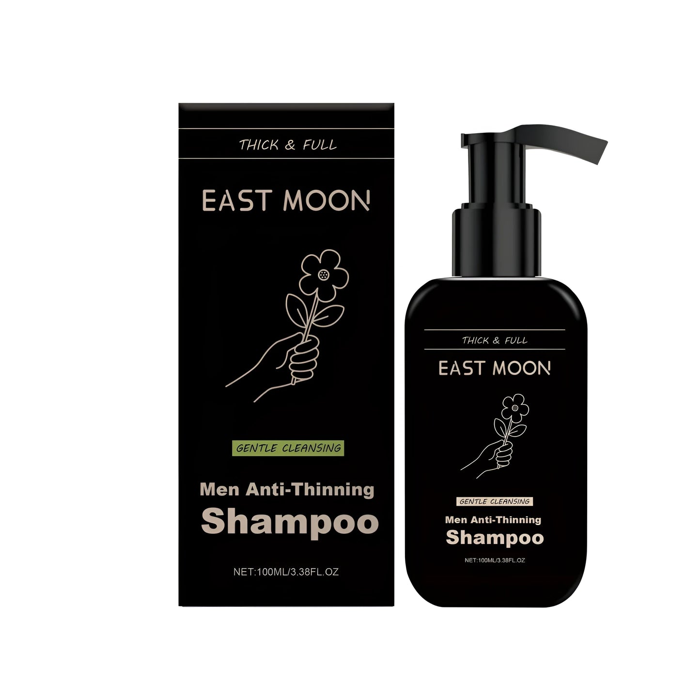 100ml bottle of men's shampoo with biotin and botanical extracts