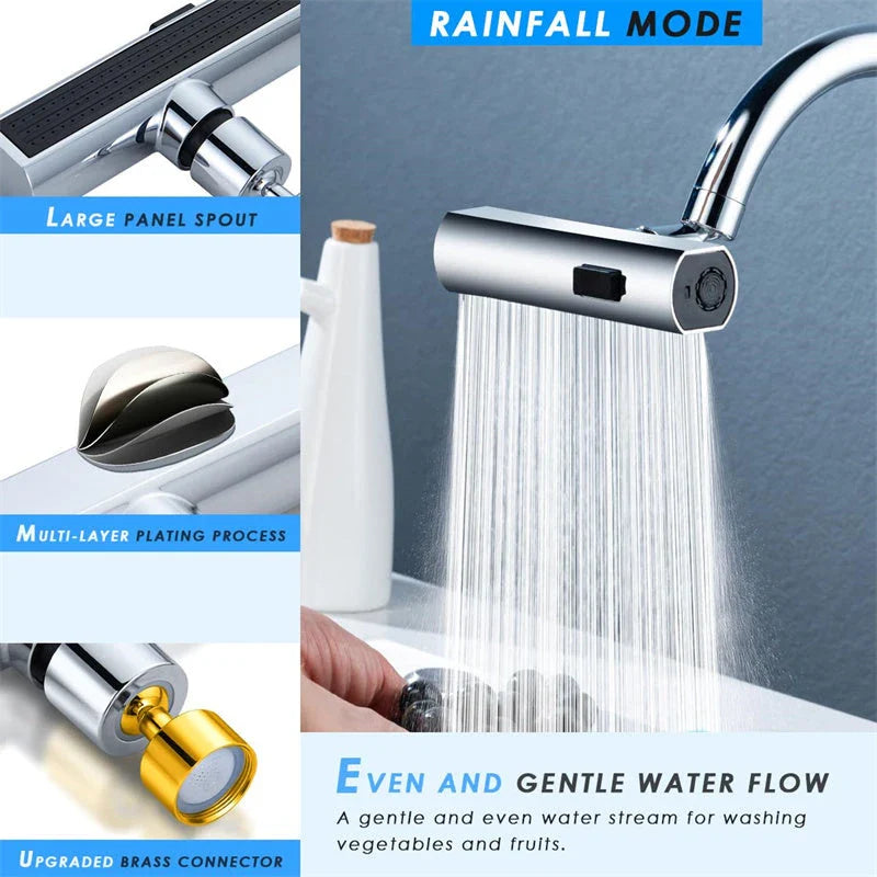 Homeenjoy_UK Premium Waterfall Kitchen Faucet with Versatile Water Modes