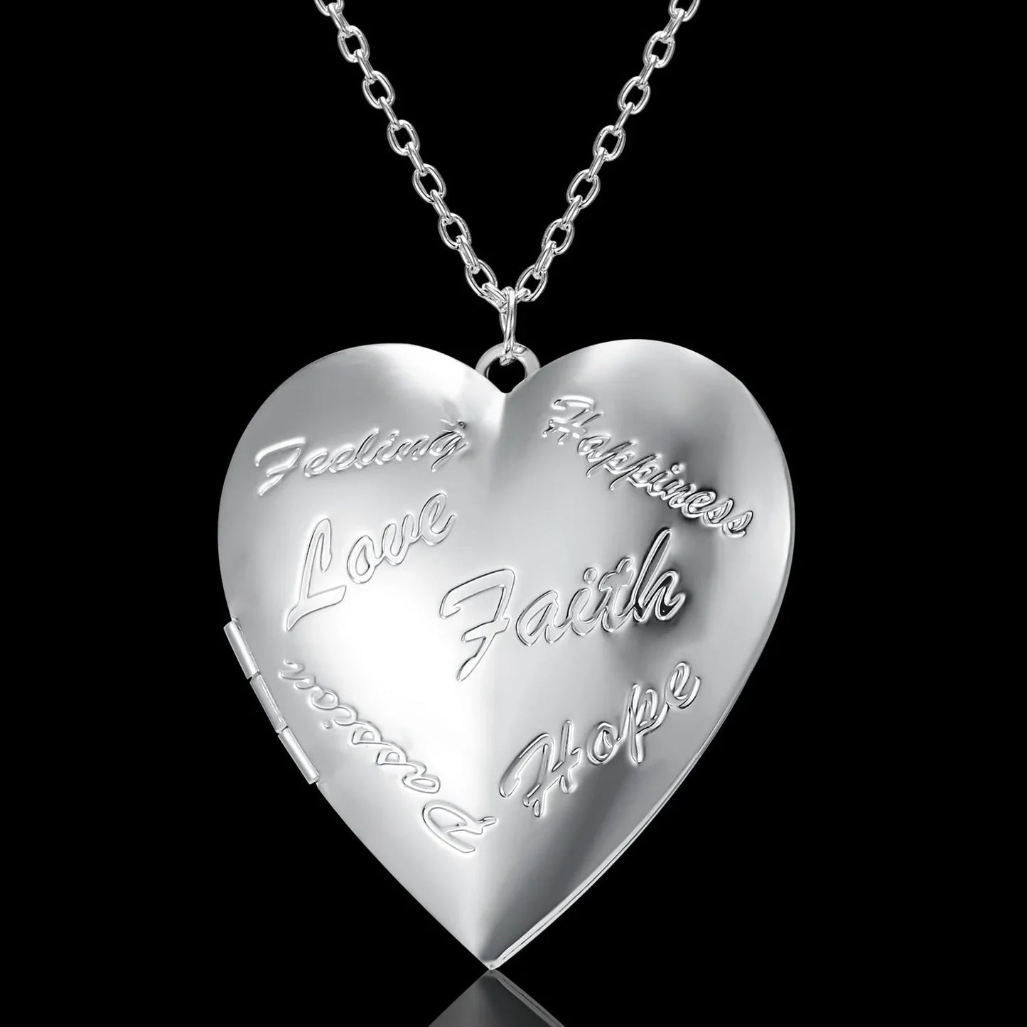 Personalized Heart-Shaped Photo Frame Necklace with various color options, showcasing the unique design and ability to display a cherished photo